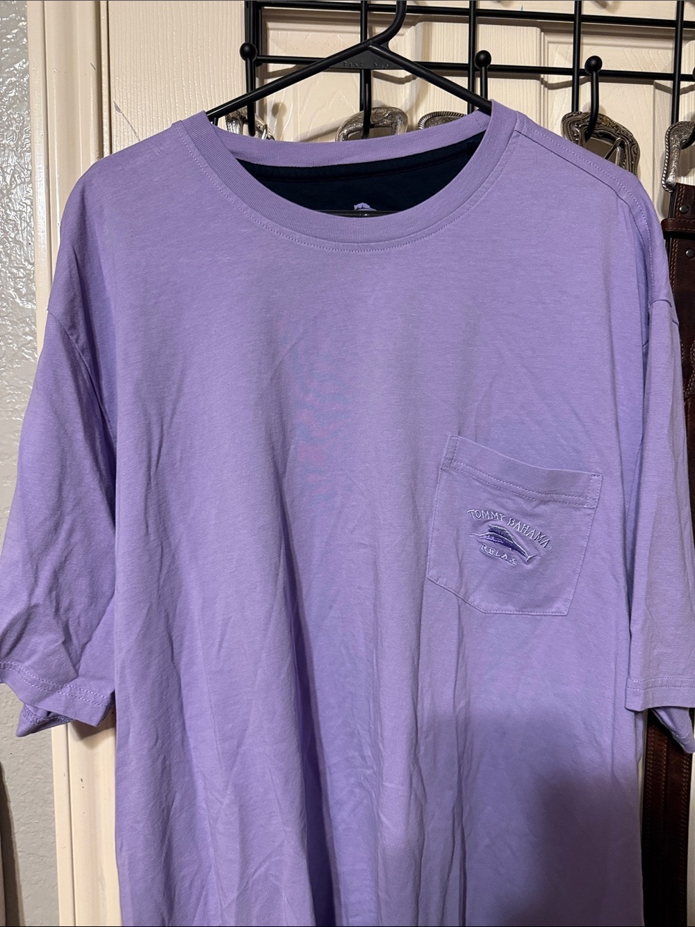 Tommy Bahama Men’s Lavender Short-Sleeve Pocket Tee